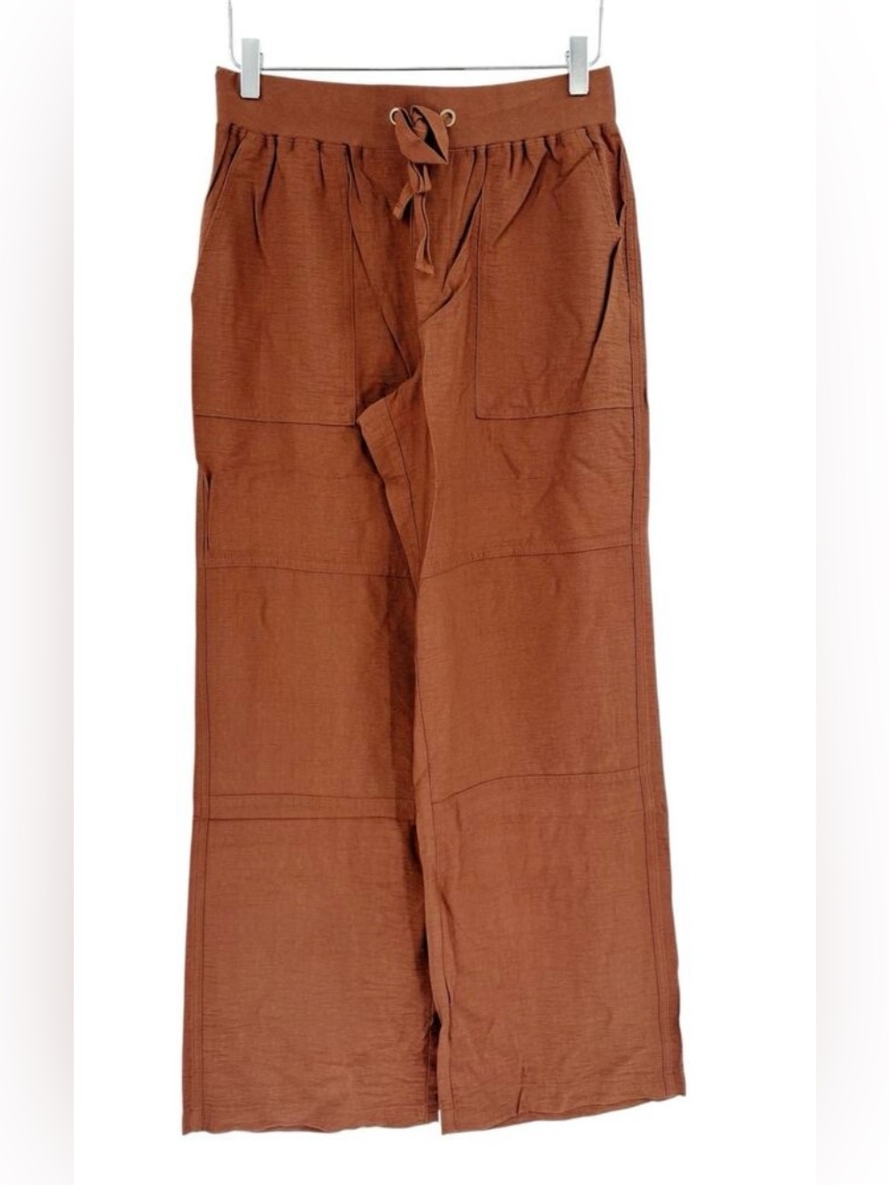 Sanctuary Brown Textured Twill Wide Leg Pant.